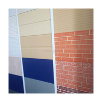 Panneau sandwich en PU avec motif brique, panneau mural extérieur décoratif en acier isolé thermiquement pour villas modernes