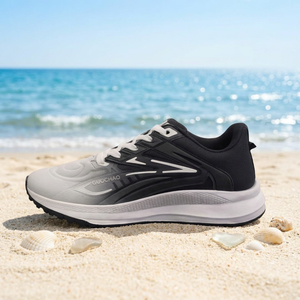 Chaussures de course en mesh marine, à lacets, respirantes, légères, pour la marche et l'entraînement, écologiques, pour hommes - Product Image 2