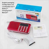 Vofull Radio FM numérique de haute qualité Portable Usb haut-parleur Mini Radio avec carte Tf cadeau Promotion lecteur coran