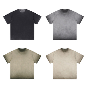 Camiseta Oversize de Algodón 100% Lavado con Efecto Degradado Estilo Urbano para Hombre, Tallas Grandes, Logotipo Personalizado, Ecológica, Transpirable, MOQ Bajo - Product Image 6