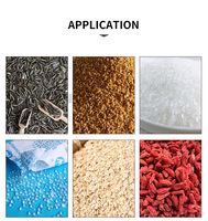 Dispositif de manutention de granulés pour céréales, graines, épices, baies de Goji et thé, avec dosage volumétrique vertical par godet, formage de sachets, thermoscellage et découpe