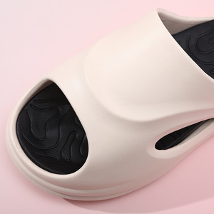 Chanclas de verano para mujer, suela gruesa, EVA, antideslizantes, transpirables, sandalias para playa y exteriores, color blanco, beige, negro, tallas 36 a 45 - Product Image 3