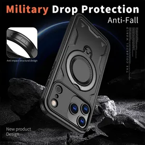 Coques de téléphone antichoc en silicone magnétique pour 17/16/15/14/<span class=keywords><strong>13</strong></span>/12/11 <span class=keywords><strong>Pro</strong></span> Max Plus avec support anneau - Product Image 3