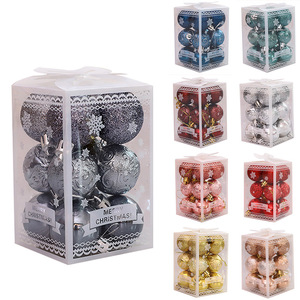 12 Boules de Noël en Plastique Colorées, Ensemble de Décorations Suspendues pour Arbre Intérieur, Pendentifs Festifs - Product Image 1