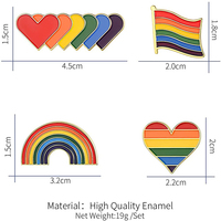 Épinglettes de drapeau LGBT personnalisées en gros émail dur plaqué métal Gay Pride épingle arc-en-ciel coeur lesbien Design artisanat en métal