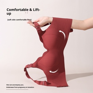 Reggiseno Allattamento Senza Cuciture, Reggiseno Premaman Senza Ferretto a Goccia, Reggiseno Premaman a Pressione Zero per Donne Post-Parto - Product Image 4