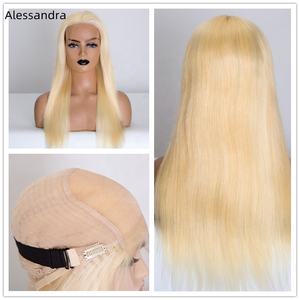 Perruques médicales blondes <span class=keywords><strong>Alessandra</strong></span>, cheveux humains vierges brésiliens, monofilament, dentelle frontale, perruques pour alopécie - Product Image 4