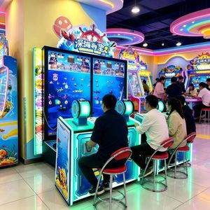 Équipement de divertissement pour jeux vidéo - Jeu de pêche 4 joueurs, machine de jeu de loterie de chasse au trésor en haute mer - Product Image 1