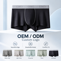 Sous-vêtements pour hommes en modal sans couture à taille mi-haute, confortables, avec logo personnalisé, pour usage quotidien décontracté, vente en gros, fabrication OEM