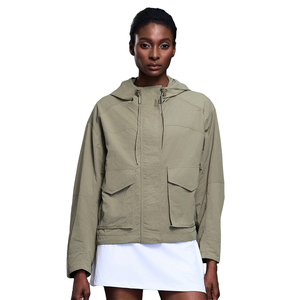 Chaqueta Cortavientos Ligera Personalizada para Mujer, Chaqueta Deportiva Impermeable de Nailon, Chaqueta con Capucha 100% Nailon para Mujer - Product Image 1