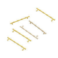 Poignées de meuble en bambou brossé, nickel doré, chrome poli, bronze et étain antique pour armoires et commodes