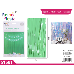 Vente en gros 1x2m Rideau à franges en soie verte Rideau en feuille de clinquant de fête pour événements et célébrations Décoration de gâteau - Product Image 1
