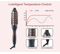 Brosse thermique pour cheveux Peigne lisseur avec fonction infrarouge Peigne à cheveux droit Brosse thermique chauffante 3 en 1