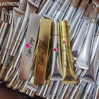 Gloss repulpant transparent végétalien avec applicateur massant métallique, tube souple, huile à lèvres, marque privée, gloss à lèvres brillant aux peptides