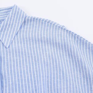 Chemisier court ample à nœud sur le devant et manches larges pour femme, coupe décontractée et carrée, manches courtes, style vintage, personnalisé 2026, OEM/ODM par usine chinoise - Product Image 6