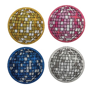 Atacado DIY <span class=keywords><strong>Glitter</strong></span> Applique <span class=keywords><strong>Patches</strong></span> 4 Cores Ouro/rosa/azul/prata <span class=keywords><strong>Glitter</strong></span> Patch Acessório Roupas Bolas Disco Bag Patch - Product Image 3