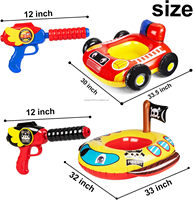 Flotteurs de piscine gonflables pour enfants avec pistolet à eau, flotteurs de piscine gonflables pour tout-petits, jeux de piscine