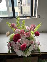 Nouvelle composition florale en boule de roses PPS, couleur marron, en soie, pour centre de table de mariage, événementiel et décoration intérieure