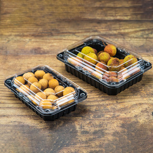 Caja de embalaje transparente desechable para frutas y verduras, caja de plástico <span class=keywords><strong>rectangular</strong></span> de un solo recipiente, contenedor grueso - Product Image 2