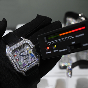<span class=keywords><strong>Reloj</strong></span> Bussdown Iced Out Moissanite con 3302 piezas y 19.2 quilates, aprobado por el probador de diamantes, de acero inoxidable para hombre, ideal para discoteca. - Product Image 2