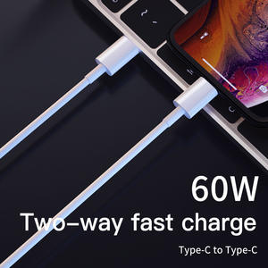 Hochwertiges 1m/2m USB 2.0 Typ-<span class=keywords><strong>C</strong></span>-zu-Typ-<span class=keywords><strong>C</strong></span> TPE-Datenkabel PD 3A 60W Schnellladekabel für iPhone 16 - Product Image 5