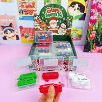 12 pièces/boîte Mini Jouets Squishy Croustillants au Beurre, Jouets Anti-Stress Squishy Croustillants au Beurre pour Noël, Cadeau Croustillant au Beurre