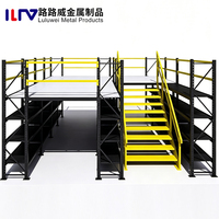 Étagères de mezzanine robustes avec garde-corps de sécurité, acier anti-corrosion, taille et couleur personnalisées, certifiées ISO9001