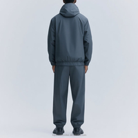 Pull-over personnalisé OEM avec demi-fermeture éclair et pantalon Ensemble de 2 pièces Survêtement coupe-vent en nylon surdimensionné vierge pour hommes