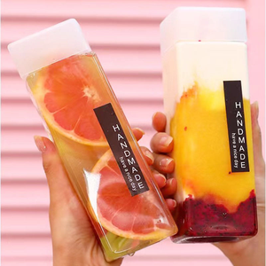 Botellas de PET Vacías Cuadradas de 400ml y 600ml para Bebidas, Leche, Té y Jugos, con Tapa de Rosca, Grado Alimenticio, Venta al Por Mayor - Product Image 2