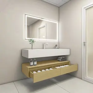 ชั้นสไตล์อิตาลีกับชั้นตู้ห้องน้ำห้องน้ำอ่างล้างหน้าตู้ตู้โต๊ะเครื่องแป้งห้องน้ำที่ทันสมัย