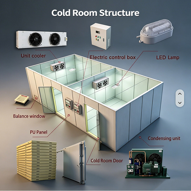 Hot Sale Daikin Copeland Eco-Friendly Commercial Cold Storage Room High Efficiency Refrigeration Unit for Vegetable Fruit Food