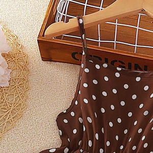 Abiti a strati senza maniche a pois marroni per bambine e adolescenti 2026 - Product Image 3