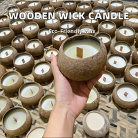 Sumbu Kayu Lilin Tempurung Kelapa Lilin Beraroma Alami Grosir Dekorasi Rumah