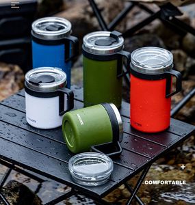 Mug isotherme sous vide en acier inoxydable de 1500 ml avec poignée et paille pour voiture, extérieur, barbecue, camping, café, eau, voyage, style européen - Product Image 1