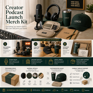 Kit de lanzamiento de podcast personalizado, sets de regalo con logo personalizado, productos promocionales, proveedor OEM ODM, obsequios promocionales - Product Image 4