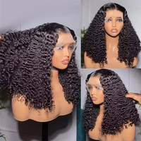 Pelucas de Cabello Humano Rizado Birmano de Doble Trama y 250% de Densidad, Estilo Bob Corto, Sin Pegamento, Línea de Cabello Pre-Desplumada, Pelucas de Cabello Brasileño al Por Mayor