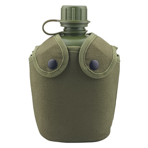 Free sample Camping Tactical Kettle <b>Set</b> Canteen Multipurpose Aluminum <b>Lunch</b> Box Warm Camouflage Cover Kettle - Product Image 2