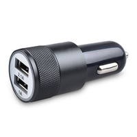 Adaptateur de chargeur de voiture 5V/2A, en alliage d'aluminium, Portable, double USB, pour téléphone Portable, nouveau, meilleure vente