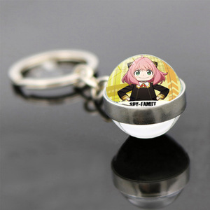 Pendentif boule de verre double face personnage d'anime japonais à la mode en acier inoxydable personnalisé de haute qualité promotionnel - Product Image 4