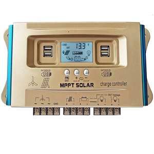 Y & H 40A 60A 100A gió năng lượng mặt trời Hybrid điều khiển MPPT <span class=keywords><strong>LCD</strong></span> kép USB 12V 24V 36V 48V 60V Pin điện áp quy định - Product Image 2