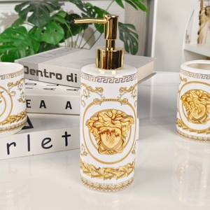 Juego de Baño de Cinco Piezas de Cerámica, Estilo Retro Europeo de Lujo, Creativo, para Regalo - Product Image 3