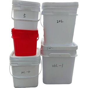 Cubo de Plástico Cuadrado Blanco de 10, <span class=keywords><strong>15</strong></span>, 18 y 20 Litros, Material PP, Color Personalizado, Venta Directa de Fábrica ZEDA, para <span class=keywords><strong>Pintura</strong></span> - Product Image 2
