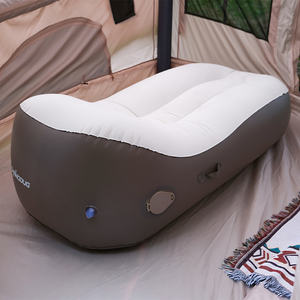 Canapé gonflable de loisirs et repose-pieds pliable d'extérieur, directement de l'usine, avec revêtement floqué, pour une détente optimale - Product Image 4