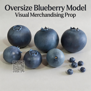 Arándanos Artificiales Gigantes de Espuma, Fruta Falsa de Gran Tamaño para Exhibición Visual, Fruta Artificial Grande para Decoración Moderna de Hoteles - Product Image 1