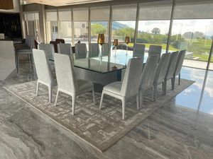 Alfombra de Lujo Hecha a Mano, Alfombra Beige Geométrica con Mechones Hechos a Mano, Alfombra Personalizada para Sala de Estar - Product Image 2
