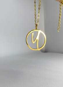 Collar Personalizado con Nombre para Mujer y Hombre, Colgante con Inicial Dorada, Joyería Única de <span class=keywords><strong>Amor</strong></span>, Opciones de Acero y Oro de 18K Disponibles, Collar Árabe Personalizado - Product Image 3