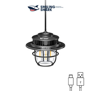 Smiling Shark Outdoor <b>Camping</b> <b>Lantern</b> <b>Led</b> USB Rechargeable Warm White Light - Product Image 5