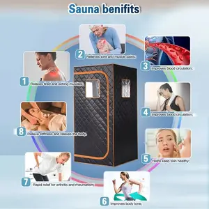 Portable Folding Single Sauna Room Mobile Sweat Evaporation Slimming Sauna Box Room For Weight Loss Detox