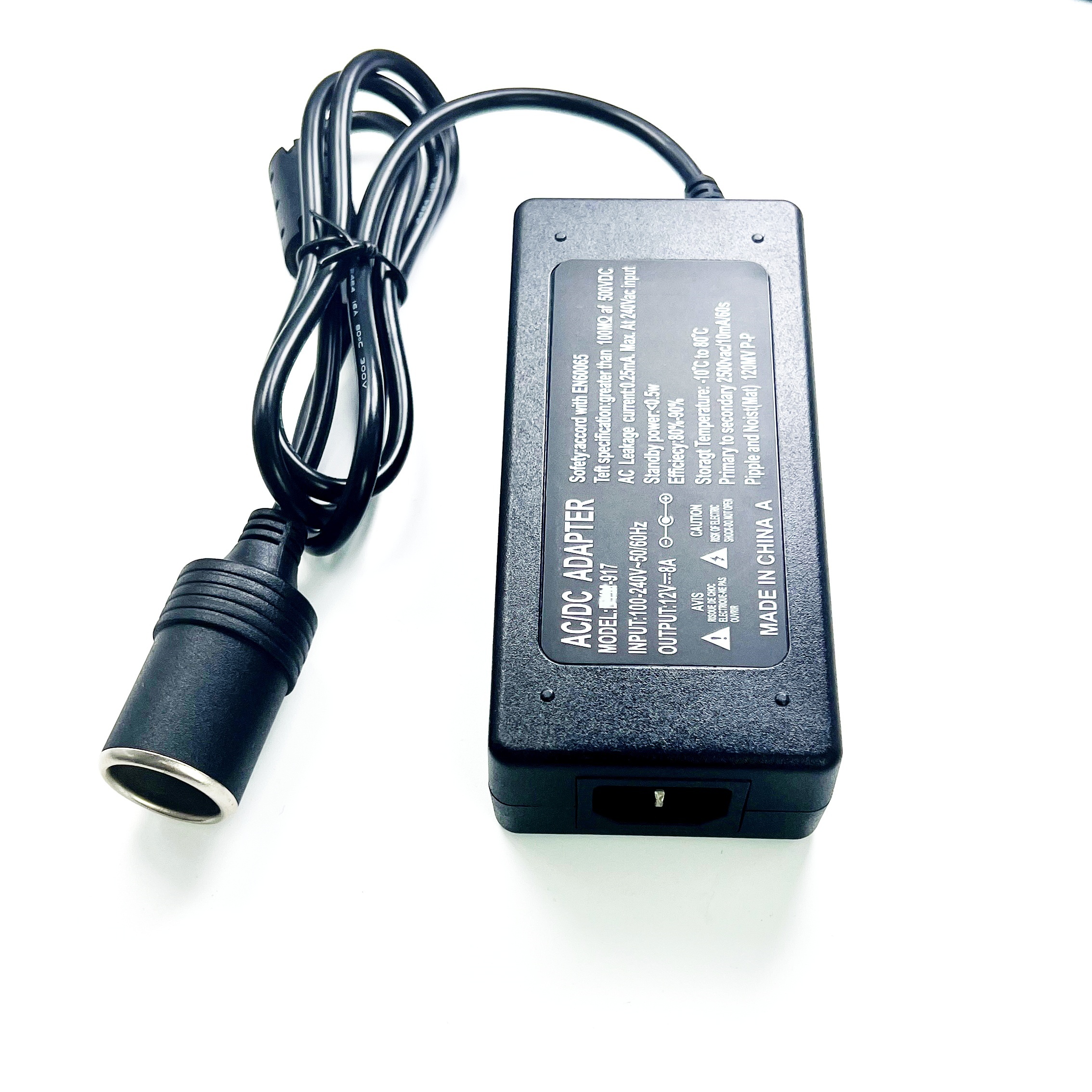 220V to 12V8A 96W DC Car Cigarette Lighter Socket Desktop