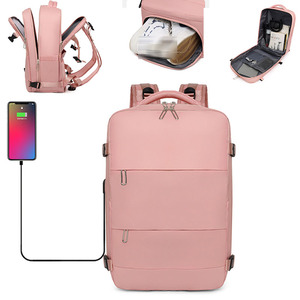 กระเป๋าเป้สะพายหลังแบบยูนิเซ็กซ์ ขยายได้ สำหรับเดินทางกลางแจ้ง พร้อมช่อง USB ดีไซน์วินเทจใหม่ ผ้า Oxford กันน้ำ ซิปแบบแผง ขนาดใหญ่พิเศษ - Product Image 1